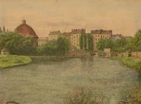 1912 Olšanský rybník a sv. Roch